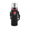 Cello Duro Flip Thermosteel Flask with Jacket is a 1-litre double wall insulated flask