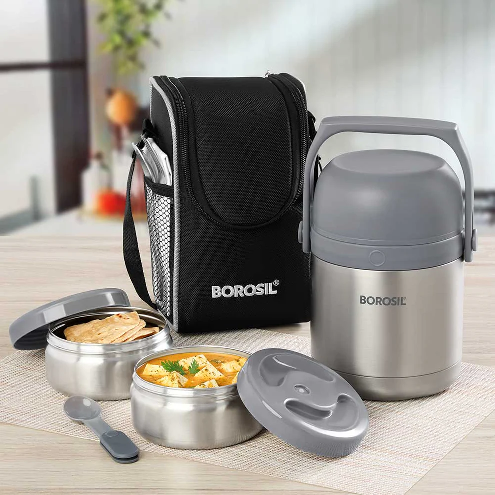 FGSTIFFCON2_1 Hot n Fresh Round Stainless Steel Lunchbox - Image 1